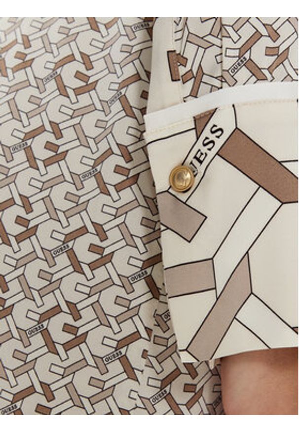 Guess Sukienka koszulowa W5RK40 WF1T2 Szary Regular Fit. Kolor: szary. Materiał: syntetyk. Typ sukienki: koszulowe