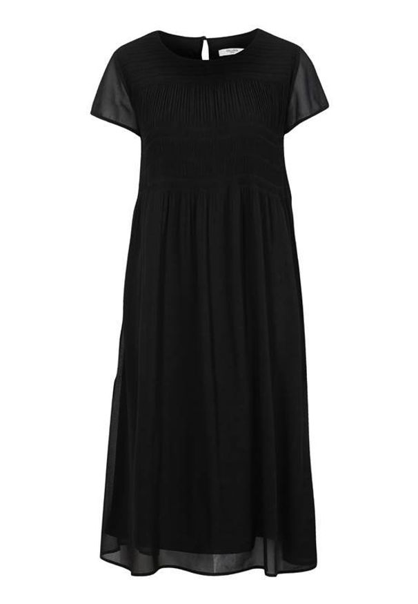 Cellbes Sukienka z plisowaniem Czarny female czarny 46/48. Kolor: czarny. Materiał: jersey. Długość rękawa: krótki rękaw. Styl: elegancki