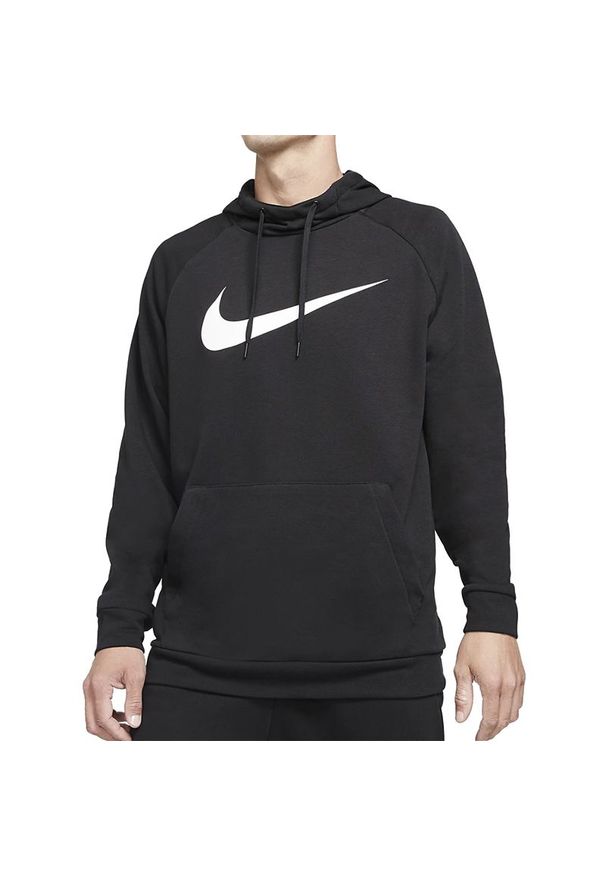 Bluza Nike Dri-FIT CZ2425-010 - czarna. Okazja: na co dzień. Kolor: czarny. Materiał: bawełna, poliester. Technologia: Dri-Fit (Nike). Styl: casual, klasyczny