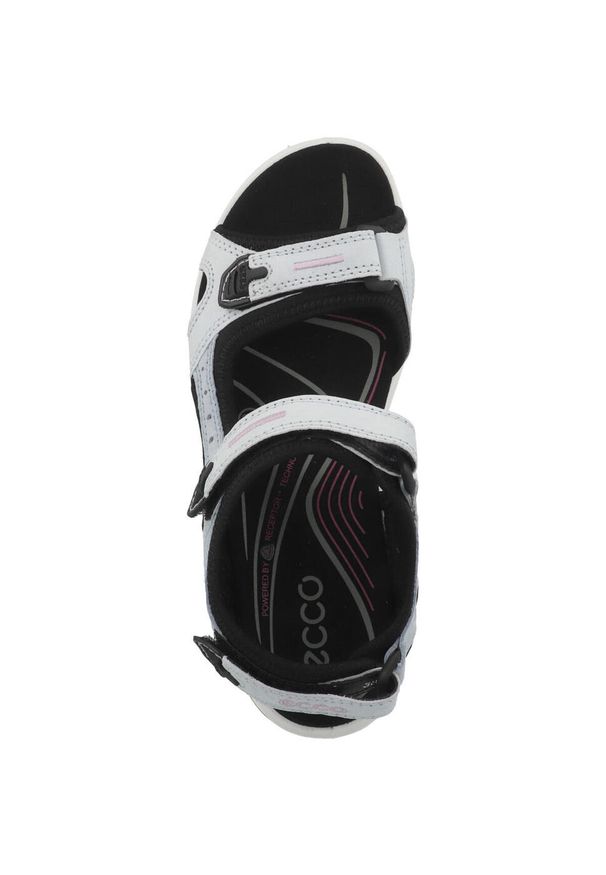 ecco - Buty do chodzenia damskie Ecco 06956360563. Zapięcie: rzepy. Kolor: niebieski. Materiał: guma, tkanina. Sport: turystyka piesza