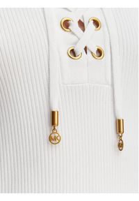 MICHAEL Michael Kors Bluzka MS661FZ5ZV Biały Slim Fit. Kolor: biały. Materiał: syntetyk #5