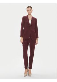 BOSS - Boss Spodnie materiałowe Tariyanah 50490039 Bordowy Regular Fit. Kolor: czerwony. Materiał: syntetyk #3