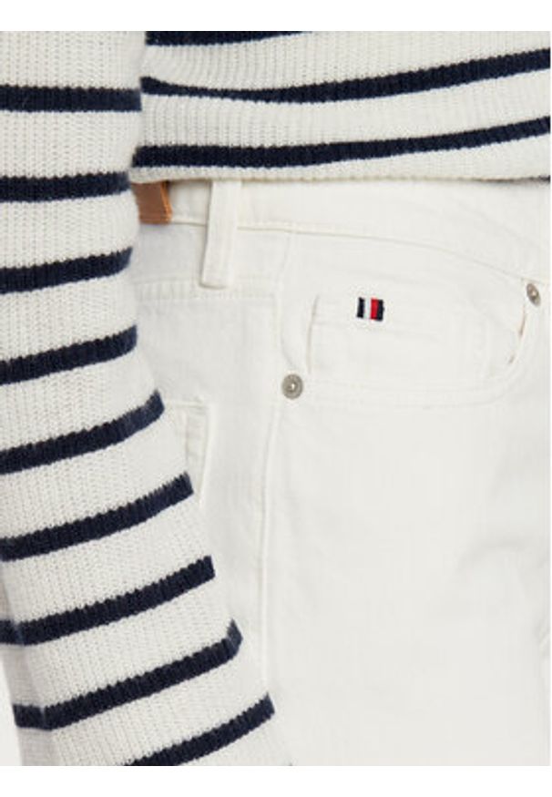 TOMMY HILFIGER - Tommy Hilfiger Kuloty WW0WW44330 Biały Regular Fit. Kolor: biały. Materiał: bawełna