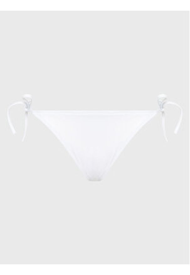 Calvin Klein Swimwear Dół od bikini Side Tie Cheeky KW0KW01858 Biały. Kolor: biały. Materiał: syntetyk