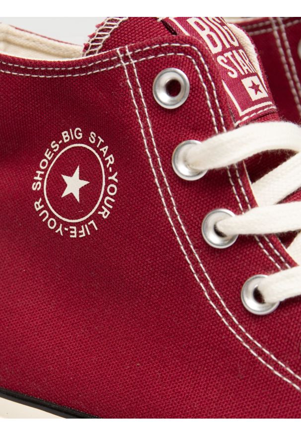 Big-Star - Trampki damskie wysokie bordowe SS274812 604. Kolor: czerwony. Styl: klasyczny, elegancki