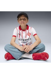 Puma - Młodzieżowa koszulka domowa Girona FC 25/26 PUMA White Red. Kolor: czerwony, biały, wielokolorowy. Sezon: lato. Sport: piłka nożna