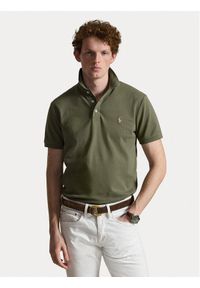 Polo Ralph Lauren Polo 710941439509 Zielony Slim Fit. Typ kołnierza: polo. Kolor: zielony. Materiał: bawełna #1