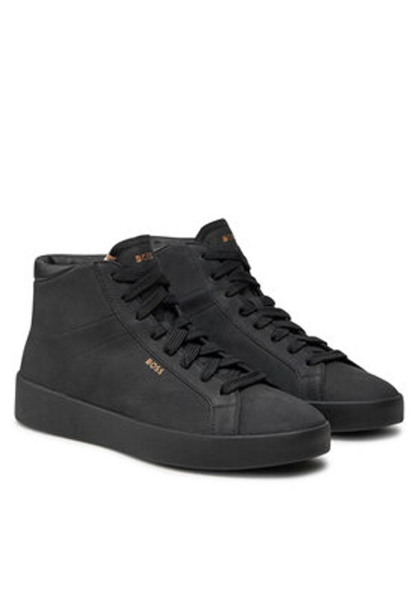 BOSS - Boss Sneakersy Belwar 50529521 Czarny. Kolor: czarny. Materiał: skóra