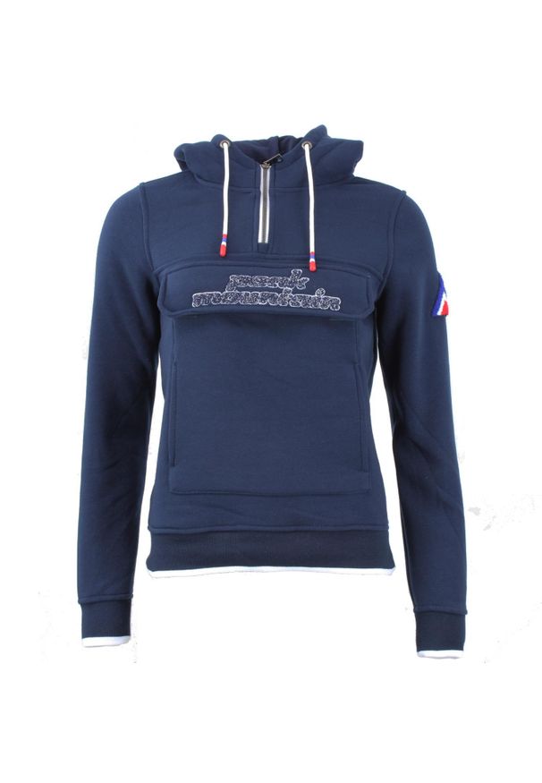 PEAK MOUNTAIN - Damska bluza polarowa Peak Mountain Aflow. Kolor: wielokolorowy, niebieski, szary. Materiał: polar. Sezon: zima. Sport: narciarstwo