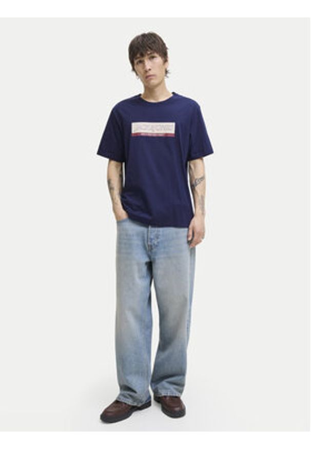 Jack & Jones T-Shirt Rinwood 12283628 Niebieski Regular Fit. Kolor: niebieski. Materiał: bawełna