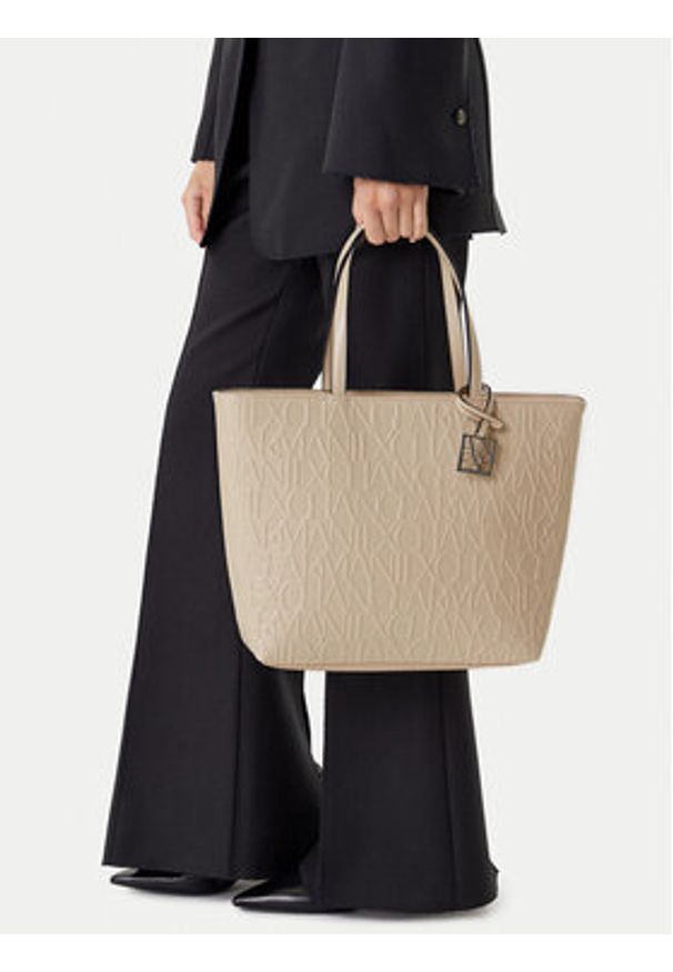 Armani Exchange Torebka 942650 CC793 U1092 Beżowy. Kolor: beżowy. Materiał: skórzane