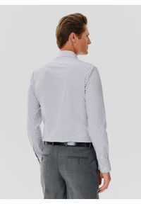 Pako Lorente - PAKO LORENTE – Biała koszula męska w mikrowzór. Kolor: biały. Materiał: bawełna, elastan. Długość rękawa: długi rękaw. Długość: długie #2