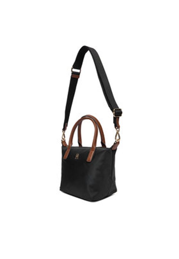 TOMMY HILFIGER - Tommy Hilfiger Torebka Popette Mini Tote AW0AW17709 Czarny. Kolor: czarny