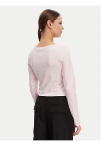 Hugo - HUGO Bluzka 50537227 Różowy Slim Fit. Kolor: różowy. Materiał: bawełna #3