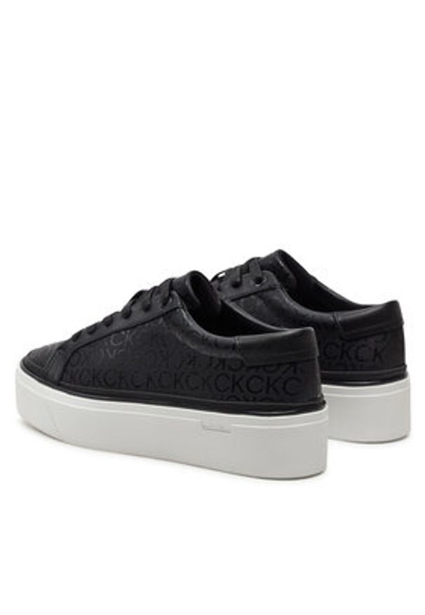 Calvin Klein Sneakersy Flatform Cup Lace Up Epi Mono HW0HW01911 Czarny. Kolor: czarny. Materiał: skóra