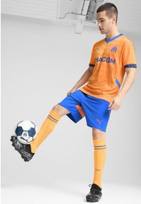 Puma - Męska koszulka Olympique Marsylia 24/25 PUMA. Kolor: pomarańczowy, wielokolorowy, niebieski, żółty