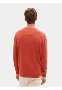 Tom Tailor Sweter 1027661 Czerwony Regular Fit. Kolor: czerwony. Materiał: bawełna #4