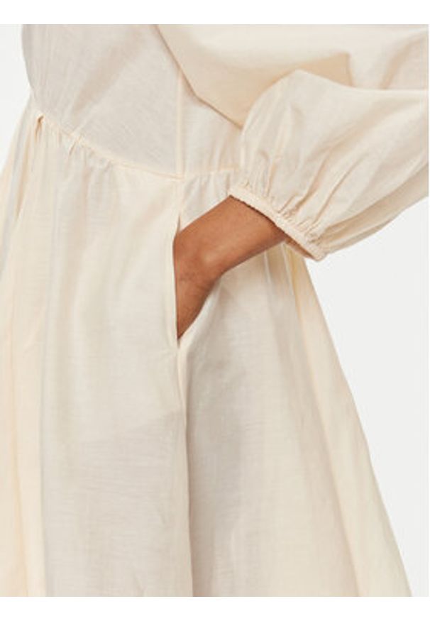 Pinko Sukienka codzienna Beowulf Abito 103587 A1X2 Écru Regular Fit. Okazja: na co dzień. Materiał: bawełna. Typ sukienki: proste. Styl: casual