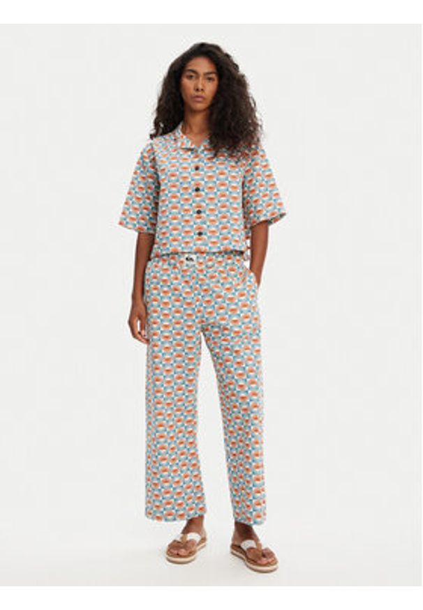 Quiksilver Koszula Dad Crop Fit EQWWT03144 Kolorowy Relaxed Fit. Materiał: bawełna. Wzór: kolorowy