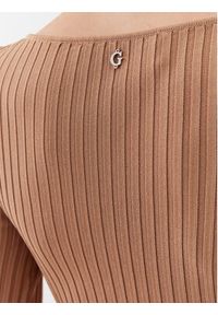 Guess Sukienka dzianinowa W3YK21 Z2U00 Beżowy Slim Fit. Kolor: beżowy. Materiał: syntetyk #3
