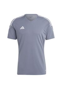 Adidas - Koszulka męska adidas Tiro 23 League Jersey. Kolor: fioletowy, wielokolorowy, szary, biały. Materiał: jersey