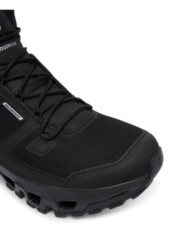 On Trekkingi Cloudrock Mid Waterproof 3MF10161043 Czarny. Kolor: czarny. Materiał: materiał. Sport: turystyka piesza