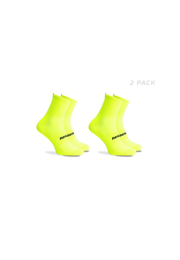 ROGELLI - Skarpetki Rogelli Essential (x2). Kolor: żółty. Sport: kolarstwo