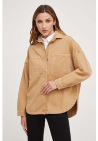 Answear Lab kurtka jeansowa damska kolor brązowy przejściowa. Kolor: brązowy. Materiał: jeans. Styl: wakacyjny #5