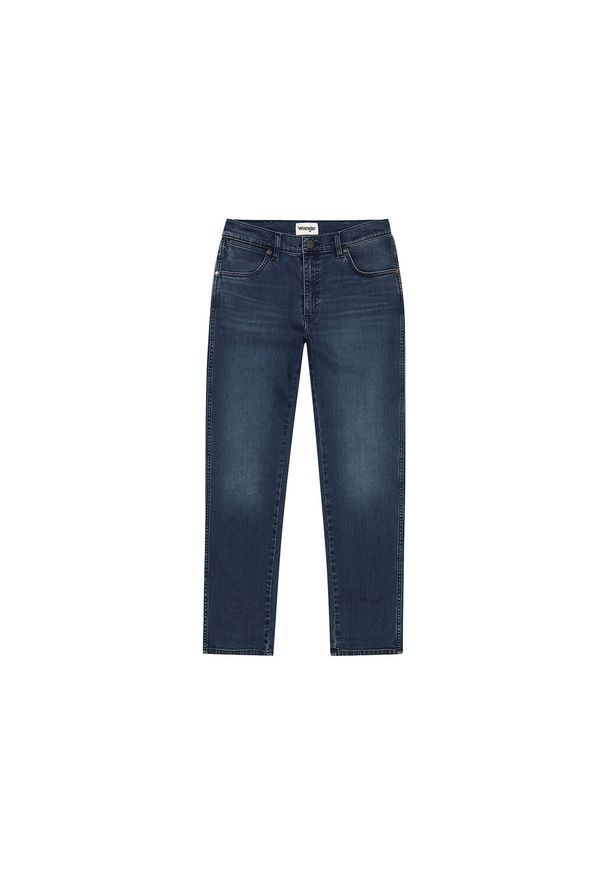 Wrangler - WRANGREL MĘSKIE SPODNIE RIVER MISTY BLUE 112356840 W17T008814. Okazja: na co dzień. Styl: casual, klasyczny