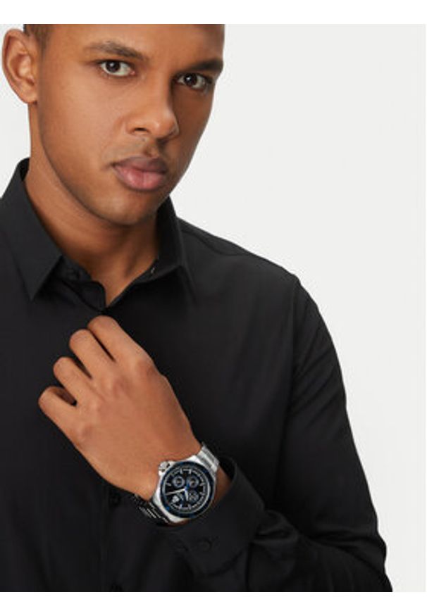 Nautica Zegarek Nct Windrose NAPWRF407 Srebrny. Kolor: srebrny