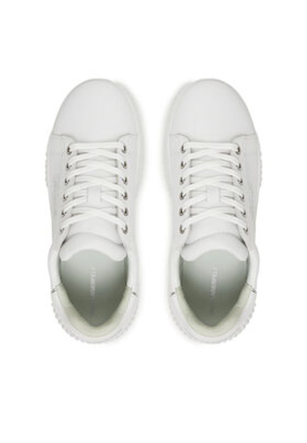 Karl Lagerfeld - KARL LAGERFELD Sneakersy KL42318E Biały. Kolor: biały. Materiał: skóra