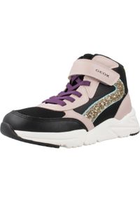 Geox - Buty GEOX J LOFTUS Czarny. Kolor: czarny. Materiał: syntetyk, tkanina. Sport: turystyka piesza #1