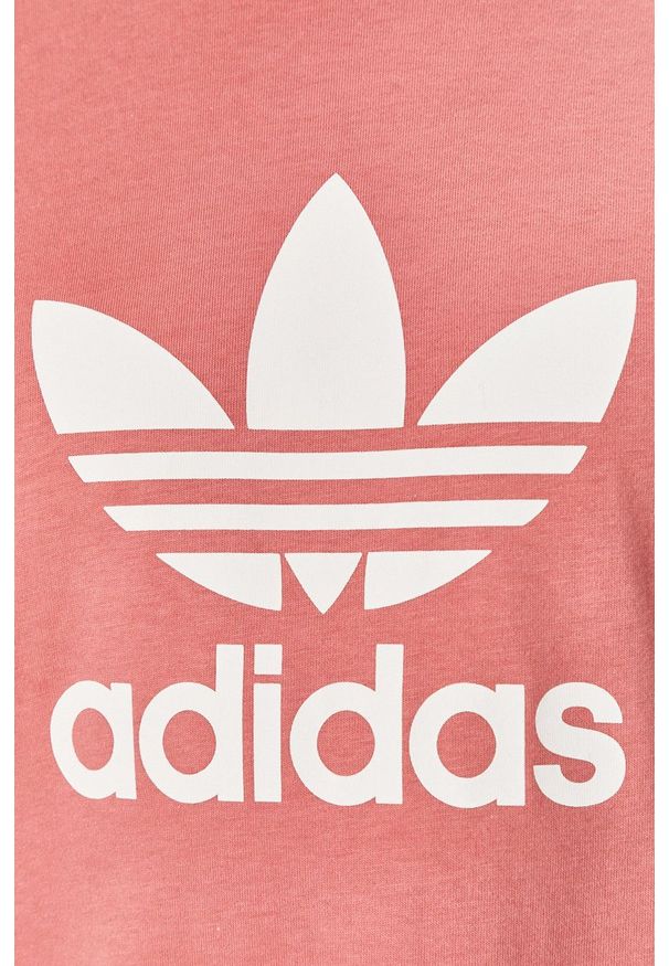 adidas Originals - T-shirt. Okazja: na co dzień. Kolor: różowy. Materiał: dzianina. Wzór: nadruk. Styl: casual