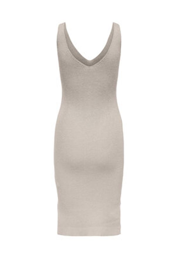 only - ONLY Sukienka letnia Lina 15286410 Beżowy Slim Fit. Kolor: beżowy. Materiał: syntetyk. Sezon: lato