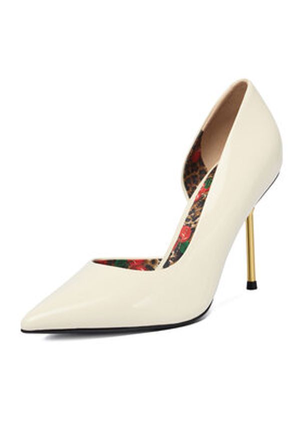 Eva Minge Szpilki EO-ZIA-24178-21 Écru. Materiał: skóra, syntetyk. Obcas: na szpilce