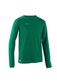 KIPSTA - Koszulka do piłki nożnej z długim rękawem dla dzieci Kipsta Viralto Club. Kolor: zielony. Materiał: materiał. Sport: piłka nożna