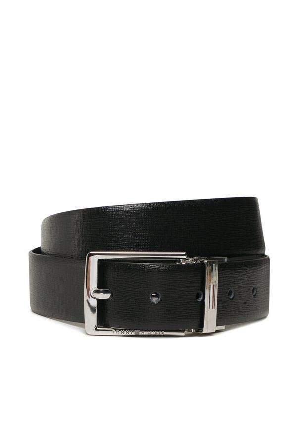 TOMMY HILFIGER - Pasek Męski Tommy Hilfiger. Kolor: czarny
