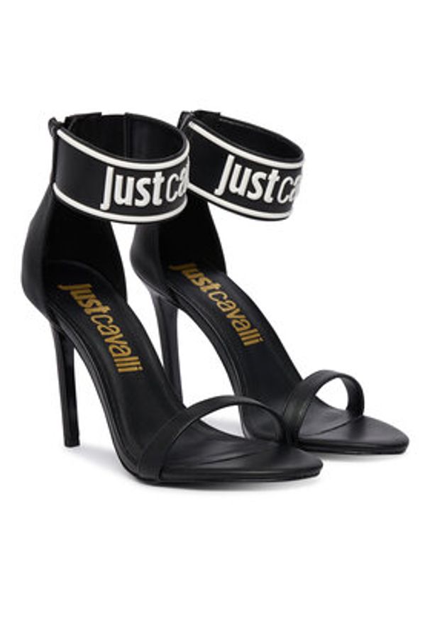 Just Cavalli Sandały 80RA3S26 ZSE28 Czarny. Kolor: czarny. Materiał: skóra