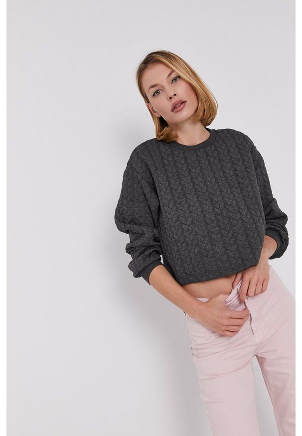 Answear Lab - Bluza. Kolor: szary. Długość rękawa: długi rękaw. Długość: długie. Styl: wakacyjny