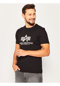 Alpha Industries T-Shirt Basic T-Shirt 100501 Czarny Regular Fit. Kolor: czarny. Materiał: bawełna