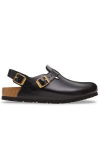 Klapki unisex Birkenstock Tokio 1030819 - czarne. Zapięcie: pasek. Kolor: czarny. Materiał: skóra. Szerokość cholewki: normalna. Wzór: paski, gładki. Sezon: lato #1
