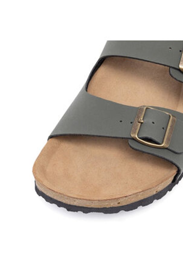 Inblu Klapki NU000012 022 Khaki. Kolor: brązowy