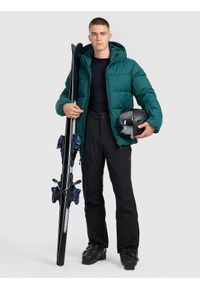 4f - 4F Kurtka narciarska membrana 5000 męska - zielona 3XL. Kolor: zielony. Materiał: poliester, materiał. Wzór: gładki. Sezon: zima #2
