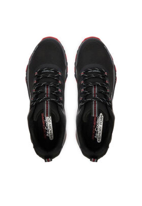 skechers - Skechers Trekkingi MAX PROTECT PROMOTE 237669/BKRD Czarny. Kolor: czarny. Materiał: skóra. Sport: turystyka piesza