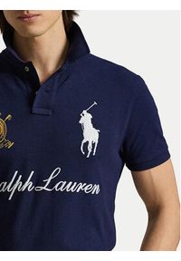 Polo Ralph Lauren Polo 710P07311001 Granatowy Custom Slim Fit. Typ kołnierza: polo. Kolor: niebieski. Materiał: bawełna #3