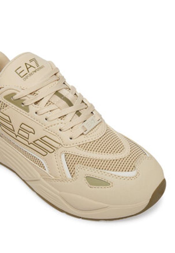 EA7 Emporio Armani Sneakersy 7X000306 AF23595 MZ531 Beżowy. Kolor: beżowy. Materiał: skóra