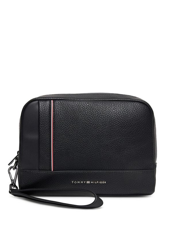 TOMMY HILFIGER - Tommy Hilfiger Saszetka Th Central Pouch AM0AM13790 Czarny. Kolor: czarny. Materiał: skóra