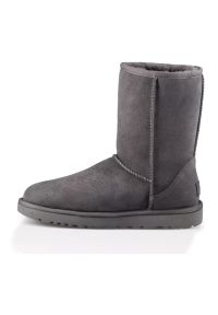 Ugg - UGG W Classic Short II Buty zimowe damskie. Okazja: na plażę, na co dzień. Kolor: srebrny. Materiał: zamsz, materiał, wełna. Szerokość cholewki: normalna. Sezon: zima. Styl: młodzieżowy, elegancki, casual, klasyczny #4