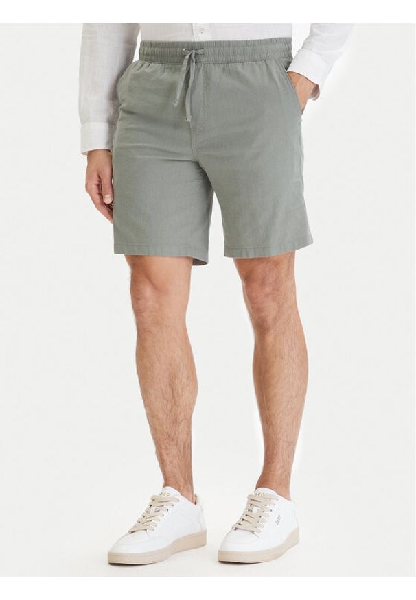 Jack & Jones Szorty materiałowe Jaiden 12293768 Zielony Relaxed Fit. Kolor: zielony. Materiał: bawełna