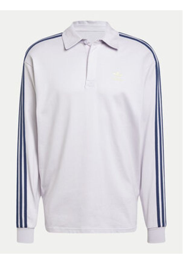 Adidas - adidas Polo adicolor Rugby JC9916 Fioletowy Regular Fit. Typ kołnierza: polo. Kolor: fioletowy. Materiał: bawełna